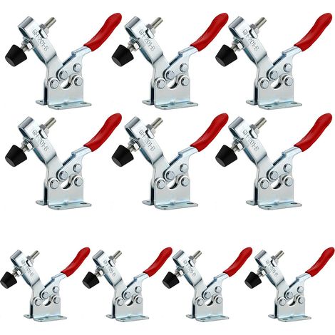 10 Stück GH-201B Kniehebelspanner, horizontale Kniehebelspanner, Klemme Schnellspanner Kapazität Schnellspanner Kniehebelspanner für Maschinen, Zimmerei 90 kg 198 lbs