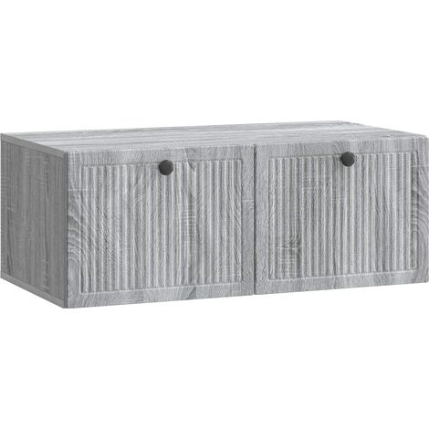 Meuble TV mural Sonoma gris 78,5 x 41 x 30 cm Bois d'ingénierie vidaXL (1/5)