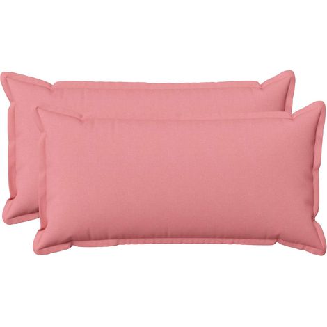 Housse de coussin 2 pcs HOUTEN Rose 40 x 70 cm Lin synthétique vidaXL (1/5)