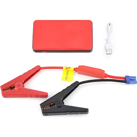 Batterie de démarrage portable 12V, booster de voiture, chargeur de batterie moteur, banque d'énergie pour moteur essence 3.0L, rouge (1/5)