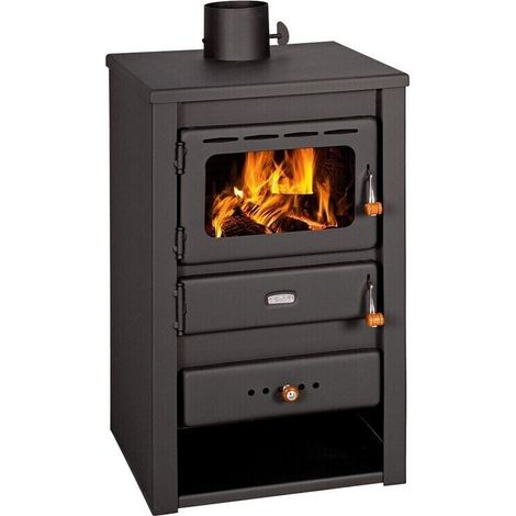 Poêle à bois Prity K22 – 10,4 kW, Noir Graphite, Classe A, Design Compact (1/2)