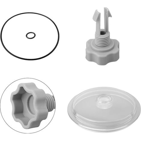 Leaf Trap with Valve and O-Ring Replacement Part Compatible with Sand Filter Pool Pump Pool Accessory (1/2)