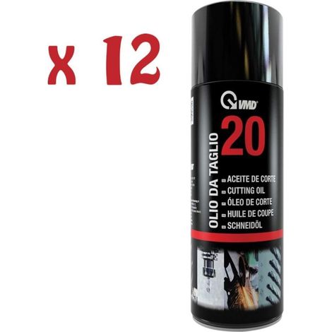 12 bombolette spray olio da taglio 400ml foratura filettatura maschiatura Vmd 20