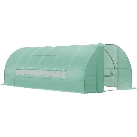 easycomfort serra da giardino a tunnel per coltivazaione piante in pe 600×300×200cm (1/5)