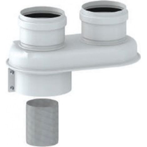 Stabile - Sdoppiatore monoblocco alluminio per caldaie convenzionali compatibile con Ariston - Vaillant - Saunier Duval