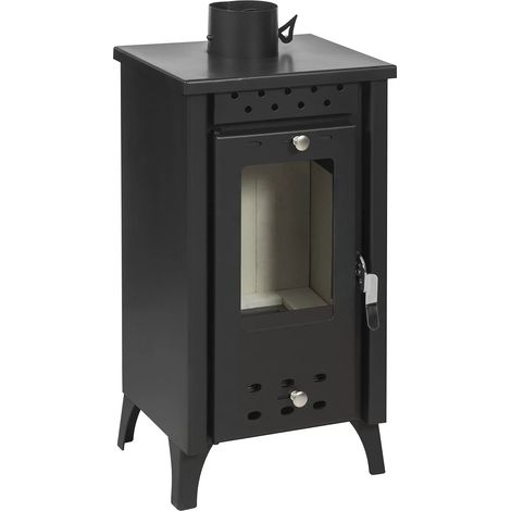 Holzofen "Ermes" 8,5 kW aus Stahl h 74 cm Made in Europe (1/4)