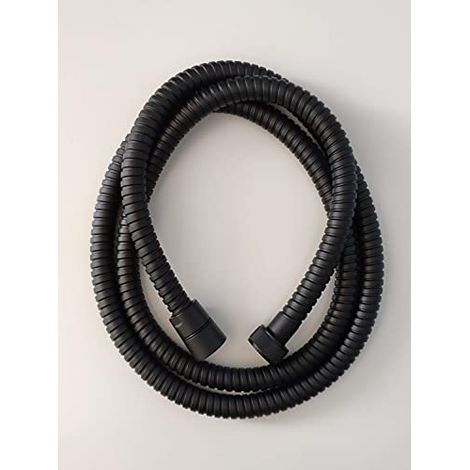 Roger Flexo douche en acier inoxydable noir mat (1,5m)