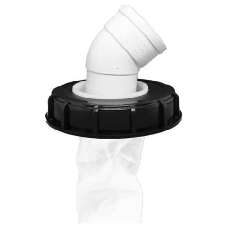 Filtre pour couvercle de conteneur IBC, couvercle cylindrique droit de 165 mm, angle de 45°, convient aux conteneurs IBC 1000 L DN150.