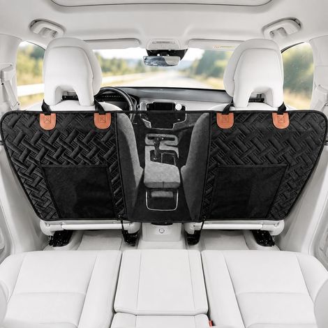 Barrière de sécurité pour Chien en Voiture, Filet de séparation pour Chien, barrière pour Animaux avec 2 Compartiments de Rangement en Filet, Universelle pour Voiture, SUV, Camion (1/5)
