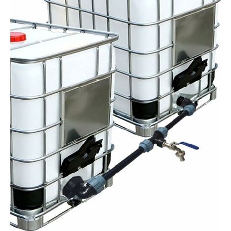 Kit De Connexion De Reservoir Ibc - Raccord Tandem 2 Voies - Adaptateur Pour Robinet 20 Mm - S60 X 6 - Pour Irrigation Et Stockage - 1 Unite (1/5)