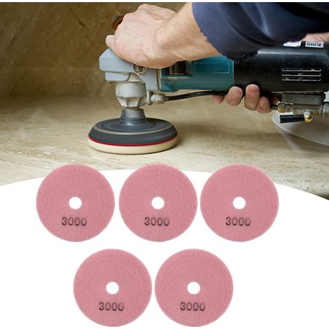 Vente de disques de meulage diamantés de 5 x 4 pouces et de disques de meulage à eau à base blanche de 4 pouces. (1/5)