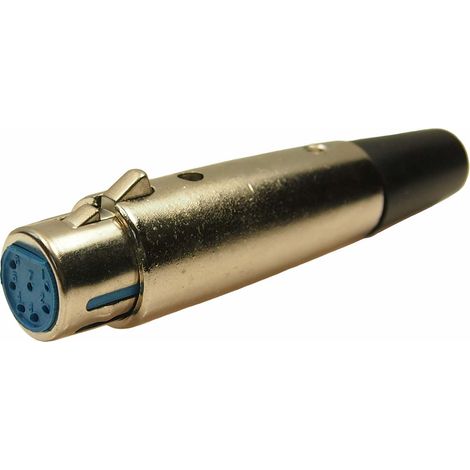 RS PRO-Connecteur XLR Femelle Droit 7 voies Montage sur câble, placage Argent ( Prix pour Sachet de 2 )