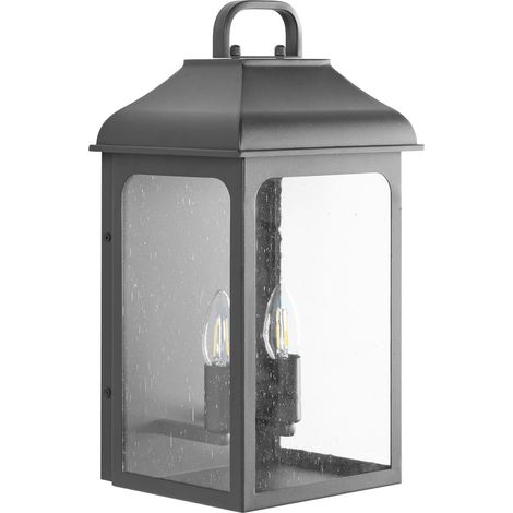 Lámpara de pared para exterior de metal estilo tradicional puerta principal porche negro Vidbol (1/5)