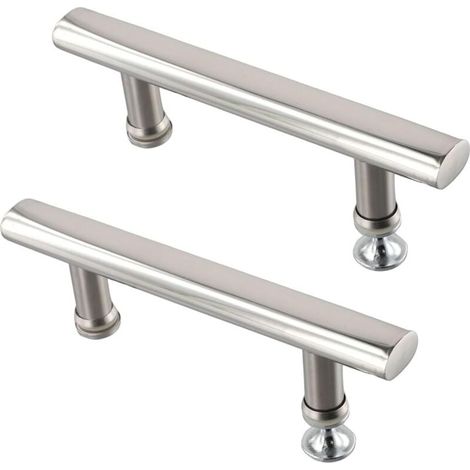 Set di 2 maniglie per porta doccia in acciaio inossidabile cromato da 145 mm per bagno e cucina
