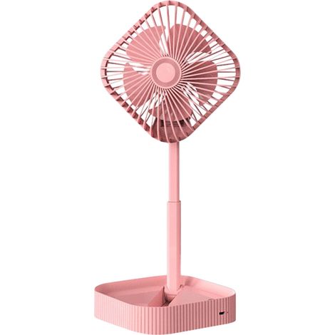 Ventilateur Sur Pied Rechargeable - 3 Vitesses - Tige Télescopique 35 cm - Sans Fil - Pour Intérieur Extérieur Camping - 1 Pièce (1/5)