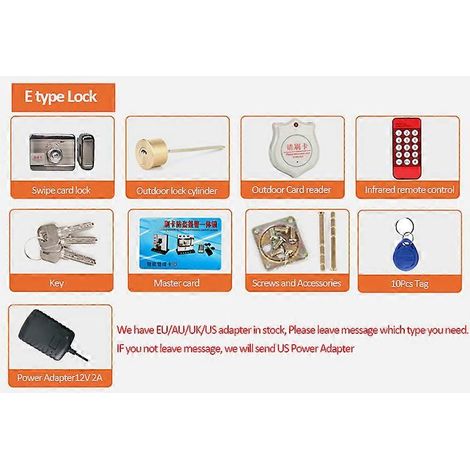 Cerradura electrónica para 1000 usuarios con desbloqueo remoto mediante tarjeta RFID inteligente. Kit de sistema de seguridad para el hogar con control de acceso. (1/4)