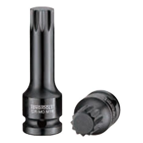 Vasos de impacto de 1/2 con punta SPLINE/XZN TENGTOOLS                         18 x 78 mm