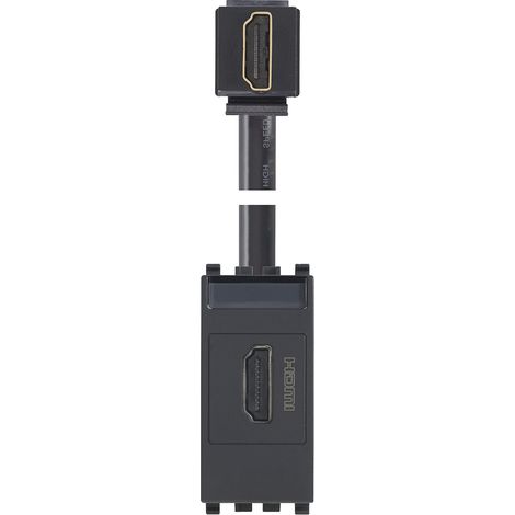 VIMAR - 20346.H Presa HDMI 2.1b con cavo a 90° grigio