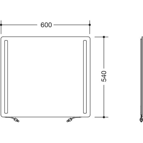 HEWI 801.01.E01 Miroir combiné LED basic (1/2)