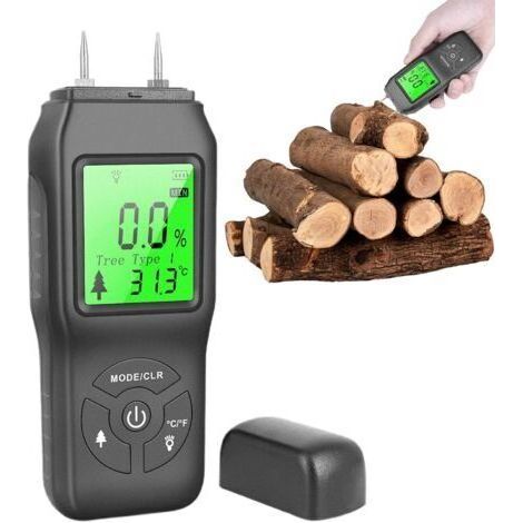 Moisture Meter for Heating, LCD Screen Heating Moisture Tester - Moisture Detector for Materials Wood Construction Heating Walls Wood Floor (1/5)