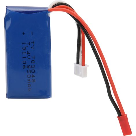 Batterie Li-Po 7.4V 850mAh pour hélicoptère RC WLtoys V912 V262 V333, pile rechargeable pour modèles 4CH à rotor unique. (1/5)