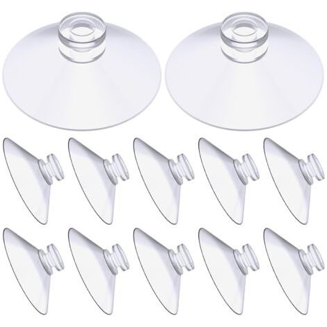 Ventouse, 12 Pièces Ventouse Table en Verre, Mini Ventouse, Extra Fortes PVC Suspension Rideau Isolant Ventouse, Simple Ventouses Transparentes pour Verre, Carrelage, Murales(30mm)