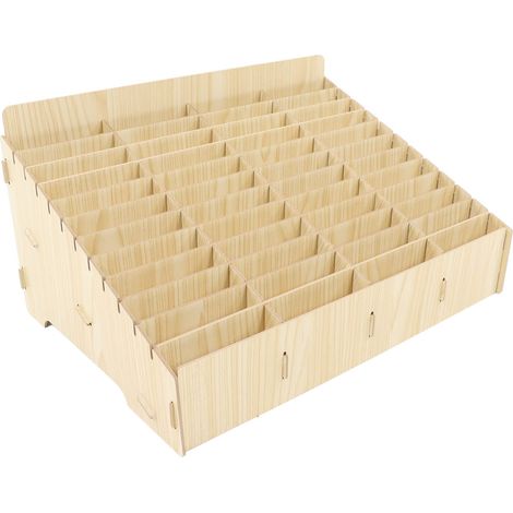 Zoternen Scatola portaoggetti per cellulare, 48 griglie, organizer in legno, scatola portaoggetti, multi-area, ripiano per telefono, espositore, ufficio, scuola, gestione del telefono