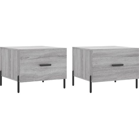 Maison Exclusive - Tavolini Salotto 2pz Grigio Sonoma 50x50x40cm Legno Multistrato