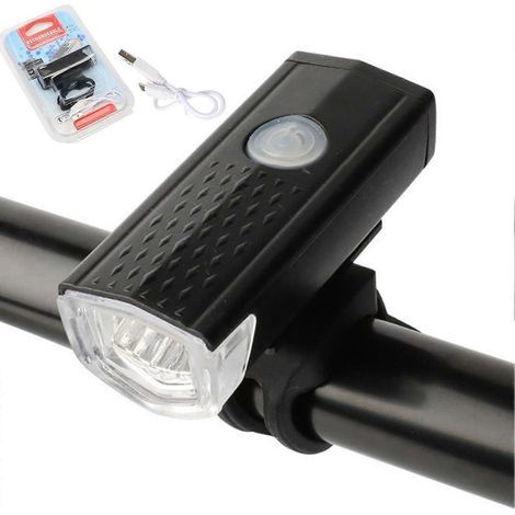 Luz delantera impermeable para bicicleta, 3 modos, LED recargable extra brillante para ciclismo al aire libre. (1/5)