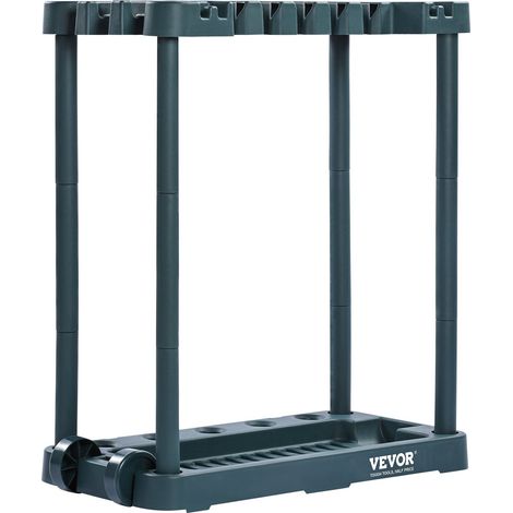 Organisateur d'outils de jardin, 10 emplacements, support tour à outils pour garage et rangement, compatible avec outils à long manche, râteaux, balais, pelles, etc. Support en polypropylène pour outi (1/5)