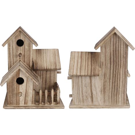 Kleines Vogelhaus aus Holz für den Garten, Nistkasten für Vögel, Haustierbedarf, Dekoration (1/5)