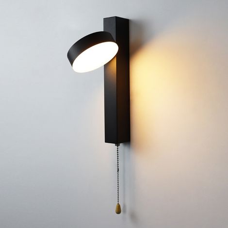 Applique Murale LED 9W - Rotative 360° - Interrupteur Tirette - Lumière Chaude (1/4)
