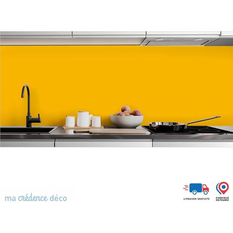 Crédence : Jaune signalisation RAL 1023 - Alu composite - 120 - 60 (1/3)