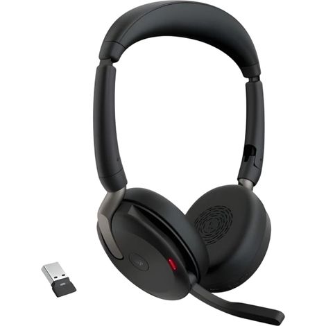 Jabra Evolve2 65 Flex Stereo USB-A Preto Diadema Bluetooth 5.2 32h Auscultadores sem fios