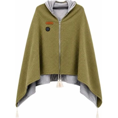 Couverture Chauffante Électrique Enveloppante pour Épaules et Dos – Température Réglable – Vert (1/5)