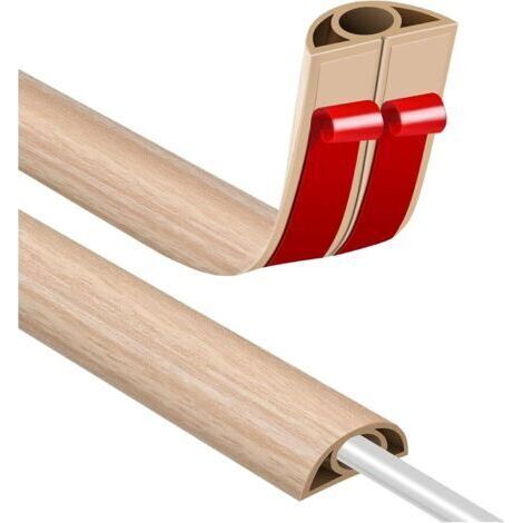 Passe Cable Sol Cache Fil Électrique Sol Auto-Adhésif 3M Petit Canal de câble Flexible pour Le Bureau, Le Concert, etc. Protection des Fil électrique et Prévention des Risques de Trébuchement