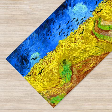 Tappeto Cucina Antimacchia e Antiscivolo Made in Italy - Passatoia Multiuso Corridoio Soggiorno Lavabile in Lavatrice linea Arte Campo di grano - 50x300 cm (1/4)