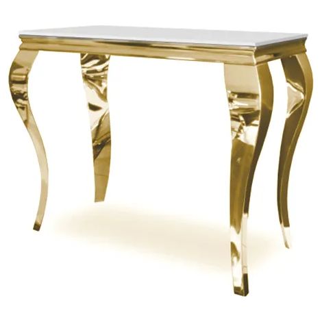 Console Baroque Gold verre Blanc 110x50x85 cm (1/3)