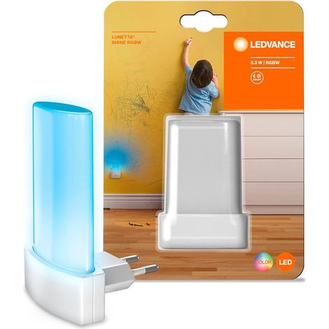 Osram Lunetta Shine RGB Luce Notturna LED con Presa Bianco Moderno