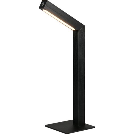 Lampada da tavolo LED, MDF, nero opaco, 11x37,5x14,5 cm, Skip (1/5)