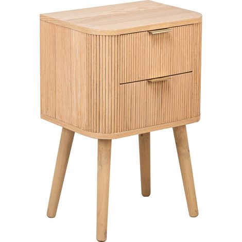 Nordlys - Table de Chevet Nuit Appoint Naturel en Bois (1/5)