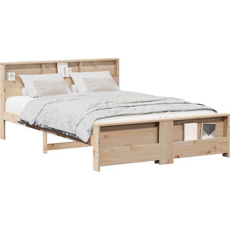 Maison Exclusive - Estructura de cama Marrón 150 x 200 cm Madera