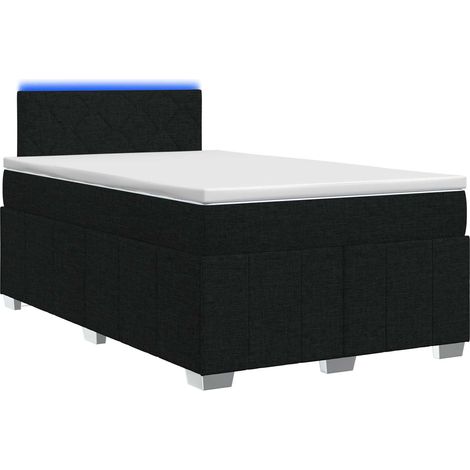 Maison Exclusive - Letto box spring con materasso Nero 120 x 200 cm Tessuto (1/5)