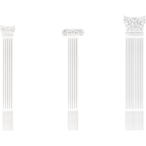 Pilastro 135x20mm Decorazione a stucco in rilievo PU Grand Decor PL253: Albero