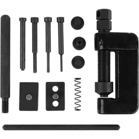 Kit Rivetage Chaîne Transmission - 13 Pièces - Pour Chaînes 420 À 630 - Broches 2 2 mm 2 9 mm 3 8 mm - Outil Compact (1/3)