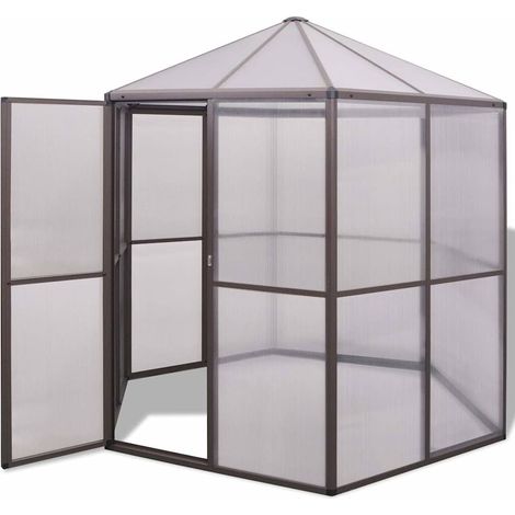 vidaXL Invernadero de aluminio 240x211x232 cm (1/5)