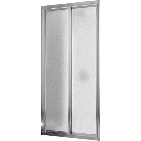 Porta Doccia 2 Ante Battenti in Cristallo Opaco 4mm H198 Fosterberg Maribo 70 cm (1/3)