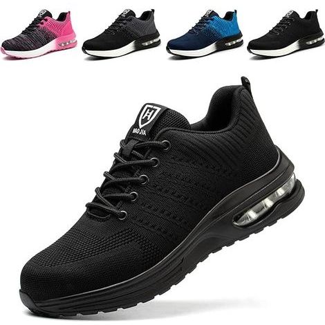 Chaussures de Sécurité Embout Acier Légères Respirantes Mixte Noir Pointure 38 (1/5)