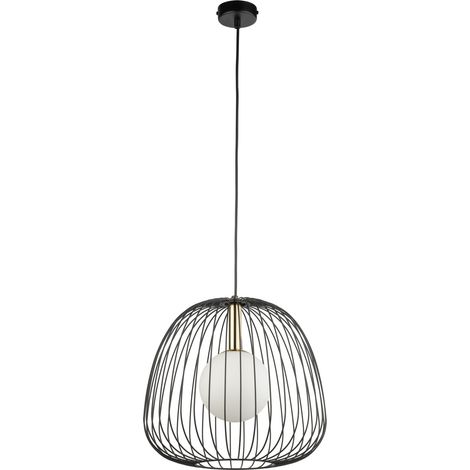 Suspension indus métal noir/or Ø33 1xG9 12W Bell Sigma (1/3)