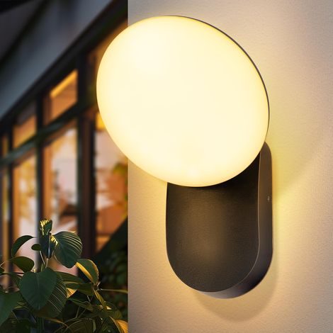 Applique murale d'extérieur LED 12 W, moderne, étanche IP65, idéale pour porte-fenêtre ou garage, lumière chaude 3 000 K (noir) (1/5)